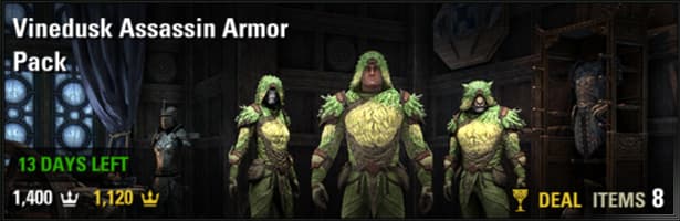 Vinedusk Assassin Armor Pack