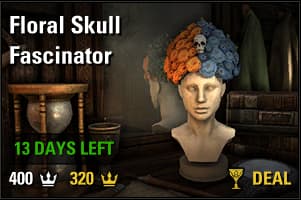 Floral Skull Fascinator